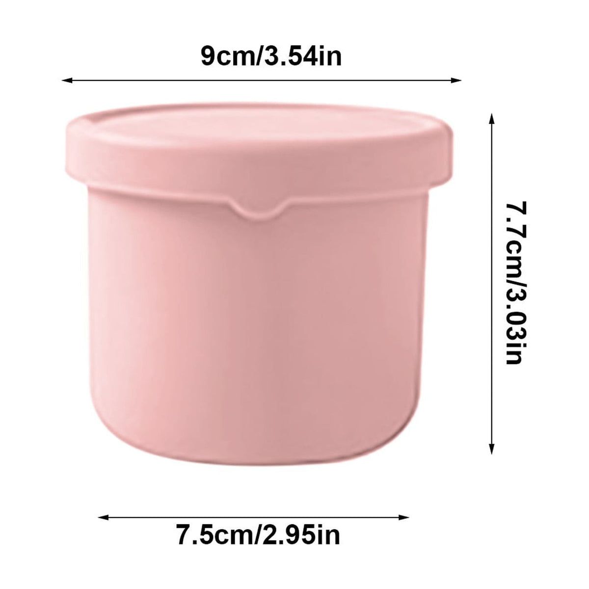 Silicone Food Containers with Lids for Kids, Reusable Leak Proof BPA Free Baby Snack Storage Lunch Box for Daycare School Travel, Pink