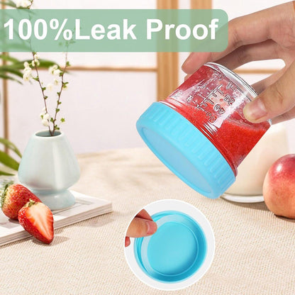6 Pack Glass Baby Food Storage Containers with Leakproof Lids, Reusable Mini Glass Jars for Freezing and Meal Prep, 6 Colors, 120ml