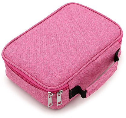 72 Slots Pencil Case Large Capacity Colored Pencil Pouch Multifunctional for School and Office, Pink 23x16x6.5cm