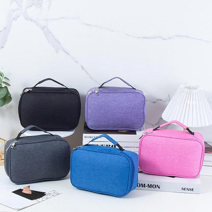 72 Slots Pencil Case Large Capacity Colored Pencil Pouch Multifunctional for School and Office, Pink 23x16x6.5cm