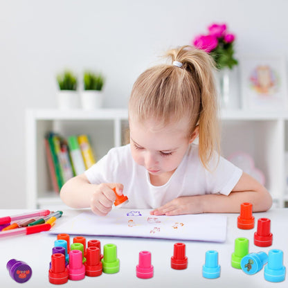 26Pcs Animal Stamps for Kids, Self Inking Stampers Party Favors Birthday Gift Goodie Bag Prizes Classroom Rewards Arts and Crafts