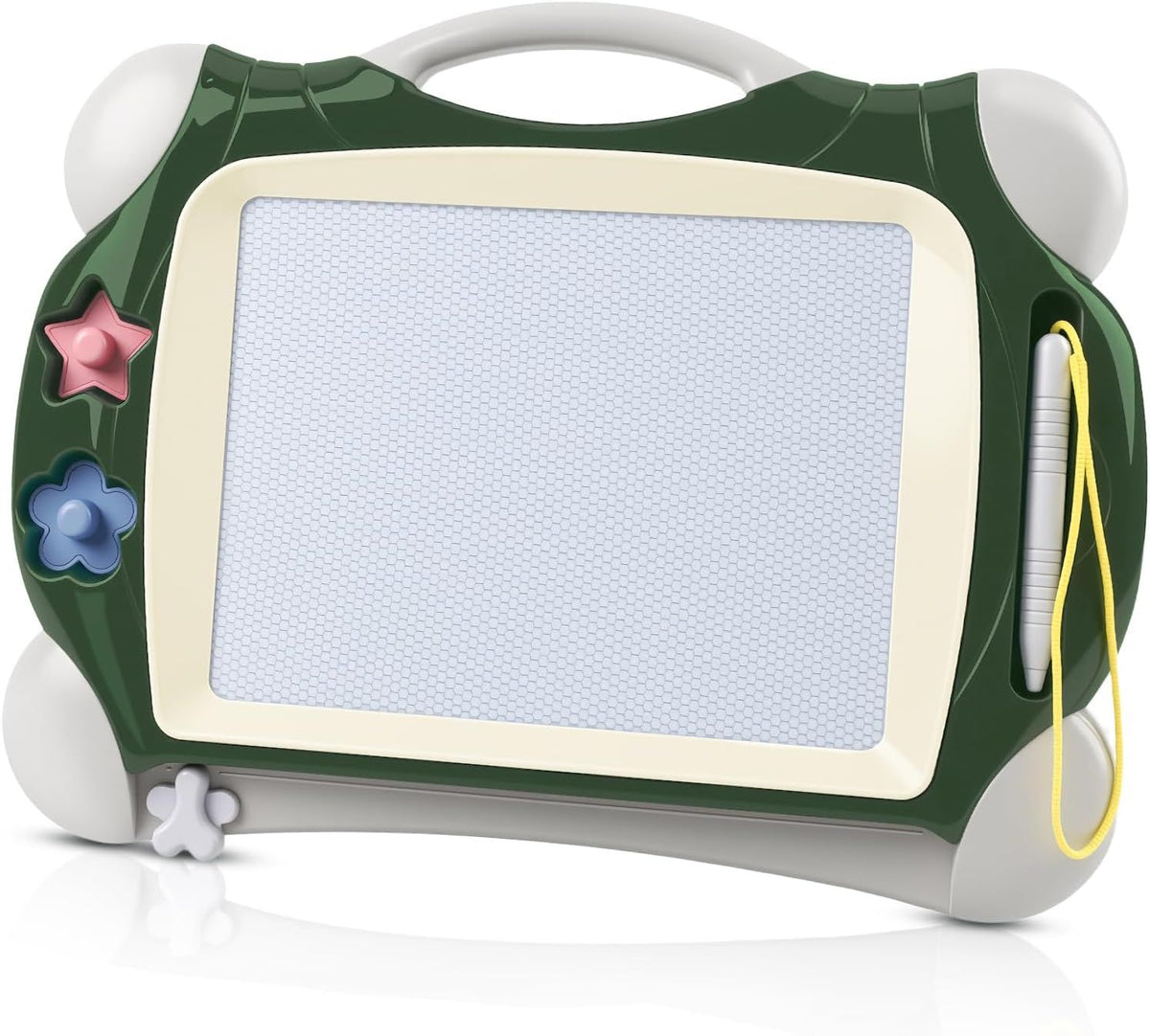 Magnetic Drawing Board for Kids, Erasable Doodle Sketch Writing Board with Pen, Educational Toy Gifts for Boys Girls, Birthday Easter Christmas Gifts, Army Green