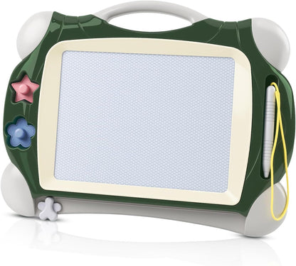 Magnetic Drawing Board for Kids, Erasable Doodle Sketch Writing Board with Pen, Educational Toy Gifts for Boys Girls, Birthday Easter Christmas Gifts, Army Green