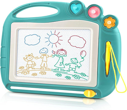 Magnetic Drawing Board for Kids, Erasable Doodle Sketch Writing Board with Pen, Educational Toy Gifts for Boys Girls, Birthday Easter Christmas Gifts, Army Green