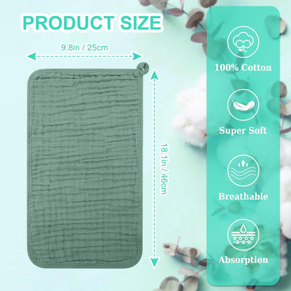 6 Pack Muslin Burp Cloths 100% Cotton 20''x10'' Large Extra Soft and Absorbent Baby Burping Cloth for Boys Girls
