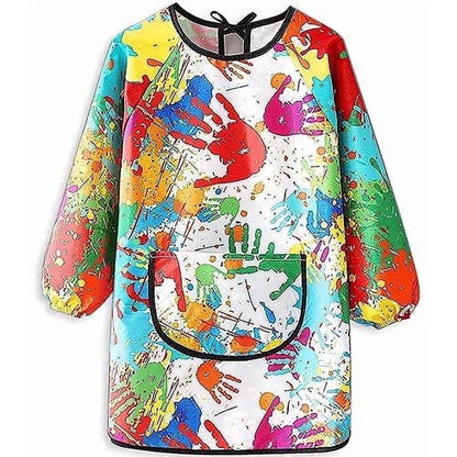 Kids Waterproof Smock – Long Sleeve Stain & Oil Resistant, Easy-Clean Adjustable Design – Ideal for Painting, Mealtime, Kitchen Use – Ages 5-8 Years